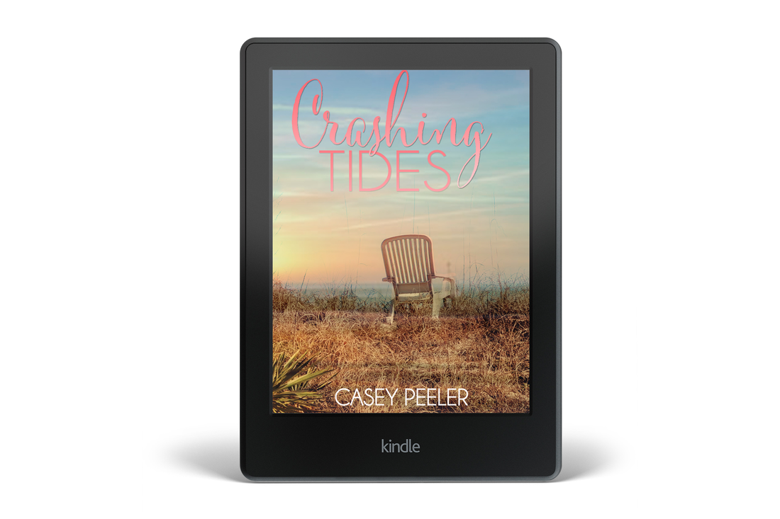 image of Crashing Tides, Casey Peeler, Beach with pier, second chance romance, coming of age